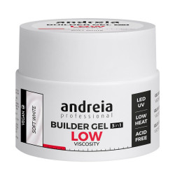 Builder Gel 3 in 1 - Soft White (Low viscosity) - Andreia Professional