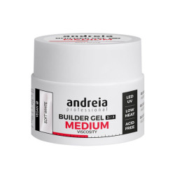 Builder Gel 3 in 1 - Soft White (Medium viscosity) - Andreia Professional