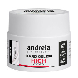 Hard Gel 2 in 1 - Soft White (High viscosity) - Andreia Professional
