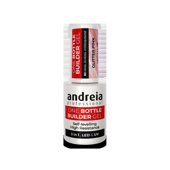 One Bottle Builder Gel 3 in 1 - Glitter Pink (Low viscosity)