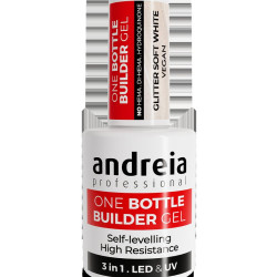 One Bottle Builder Gel 3 in 1 - Glitter Soft White (Low viscosity)