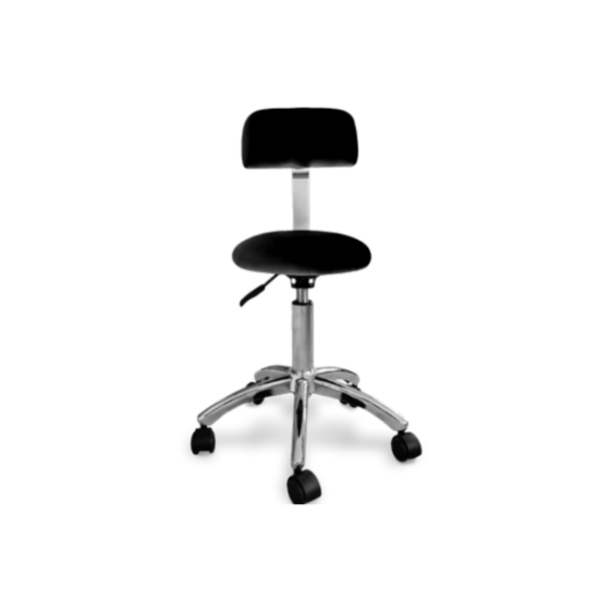 Cadeira redonda para estética - cor preto