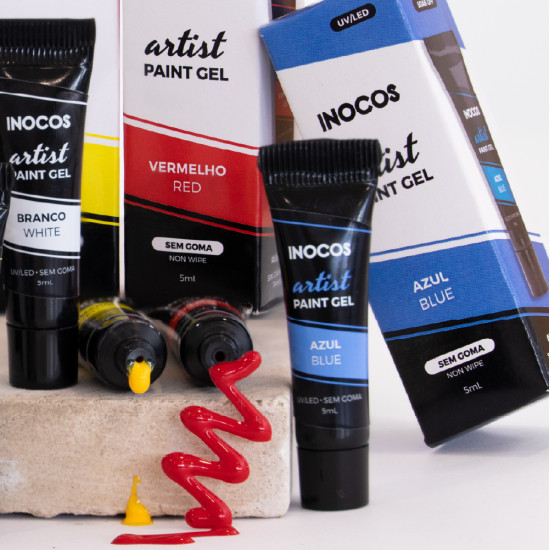 PAINT GEL ARTIST INOCOS VERMELHO, 5ML