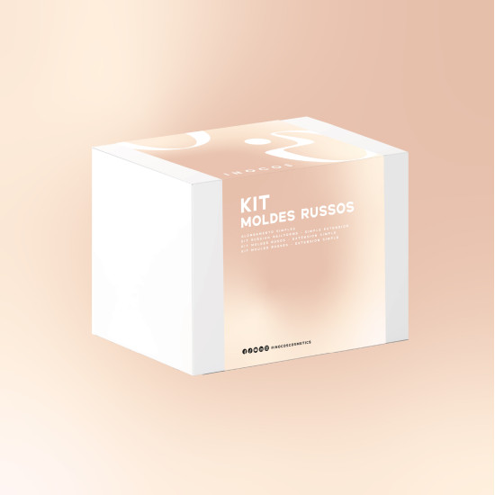 KIT MOLDES RUSSOS INOCOS- ALONGAMENTO SIMPLES C/ LÂMPADA OPEN FLEX
