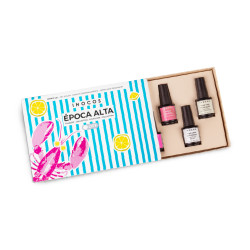 PRESS KIT VERNIZ GEL COLECAO EPOCA ALTA - as 6 cores de verniz gel