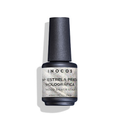 VERNIZ GEL INOCOS MARIA ESTRELA PRATA HOLOG, 15ML