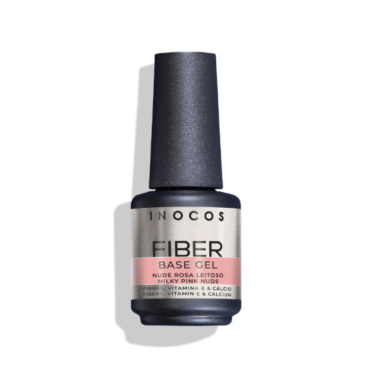 VERNIZ GEL FIBER BASE COVER NUDE ROSA LEITOSO, 15ML