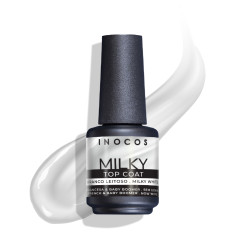 VERNIZ GEL INOCOS TOP COAT MILKY BRANCO LEITOSO, 15ML