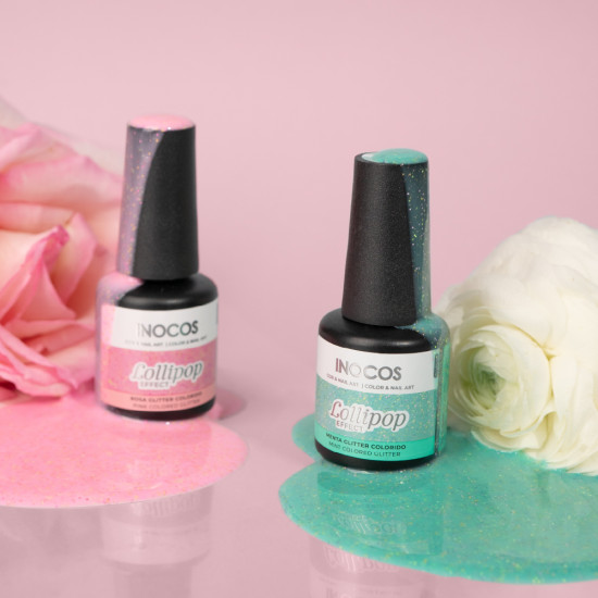 VERNIZ GEL INOCOS LP1 EFEITO LOLLIPOP MENTA, 15ML