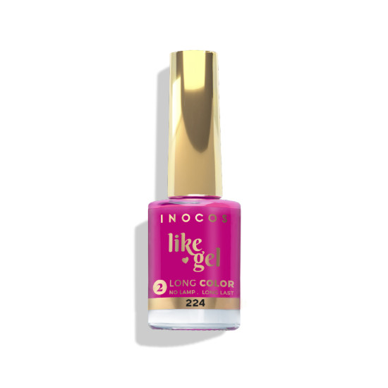 VERNIZ LIKE GEL 224 INOCOS, 11ML - ATITUDE ROSA | ROSA FUCHSIA INTENSO