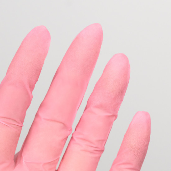 LUVAS NITRILO ROSA DESCARTAVEIS M