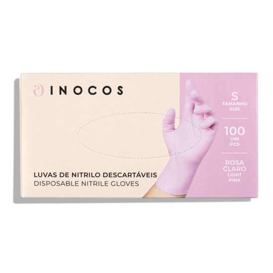 LUVAS NITRILO ROSA DESCARTAVEIS S