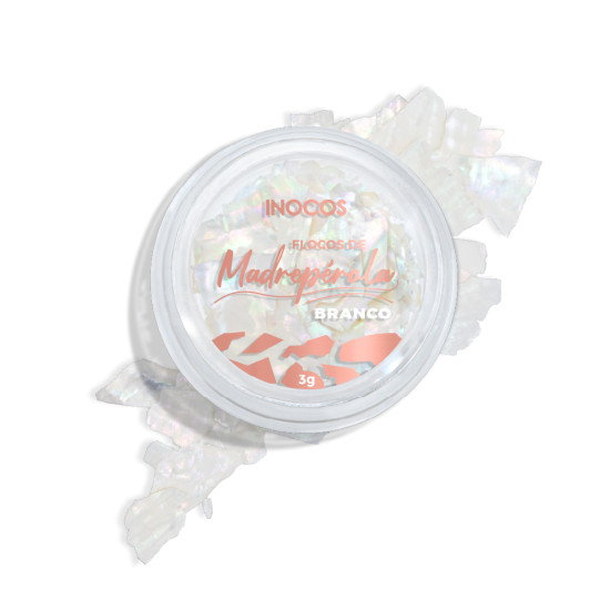 FLOCOS DE MADREPÉROLA INOCOS - BRANCO, 3G