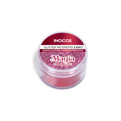 P&Oacute; GLITTER INOCOS MAGIA VERMELHO, 3G