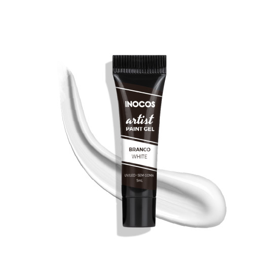 PAINT GEL ARTIST INOCOS BRANCO, 5ML