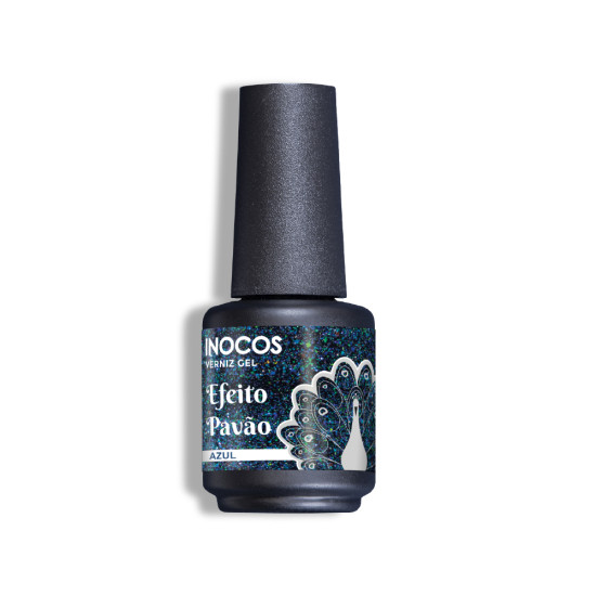 VERNIZ GEL INOCOS PAV&Atilde;O AZUL, 15ML