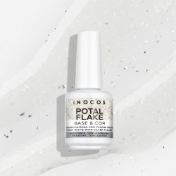 V. GEL INOCOS BASE POTAL BRANCO LEITOSO FLOCOS OURO, 15ML
