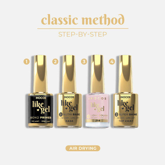 VERNIZ LIKE GEL 214, 11ML - NAKED NAILS ROSA SUAVE LEITOSO