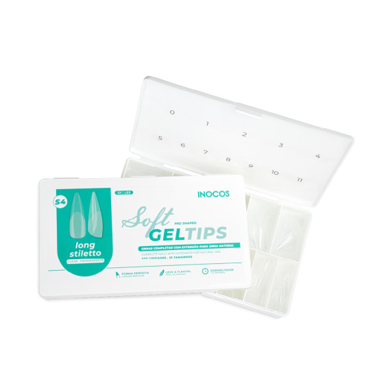 SOFT GEL TIPS INOCOS LONG STILETTO (S4)