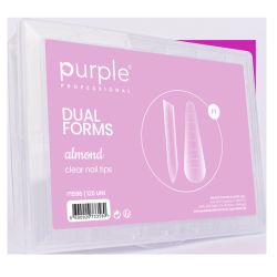 Dual Forms F1 Almond Clear Nail Tips 120 uni