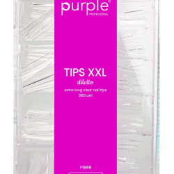 XXL Extra Long Stiletto Clear Nail Tips 360 uni