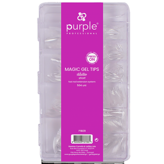 Magic Gel Tips Press On - Stiletto - Short 504 uni