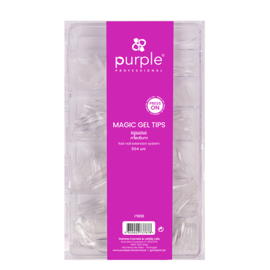 Magic Gel Tips Press On - Square - Medium 504 uni