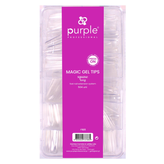 Magic Gel Tips Press On - Square - Long 504 uni