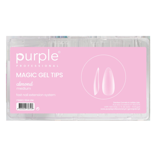 Magic Gel Tips Press On - Almond - Medium 504 uni
