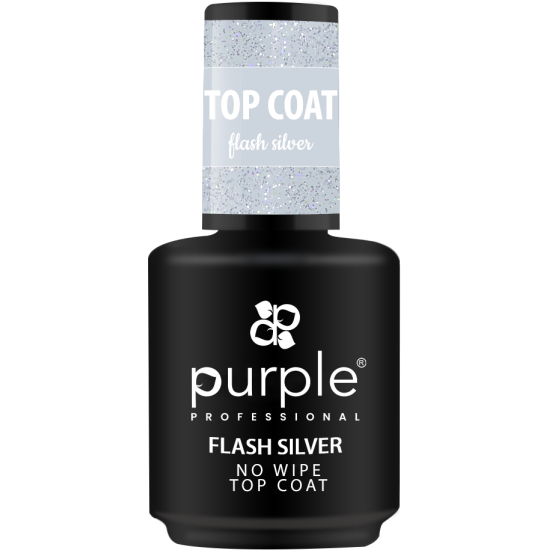 Flash Silver No Wipe Top Coat 15 ml