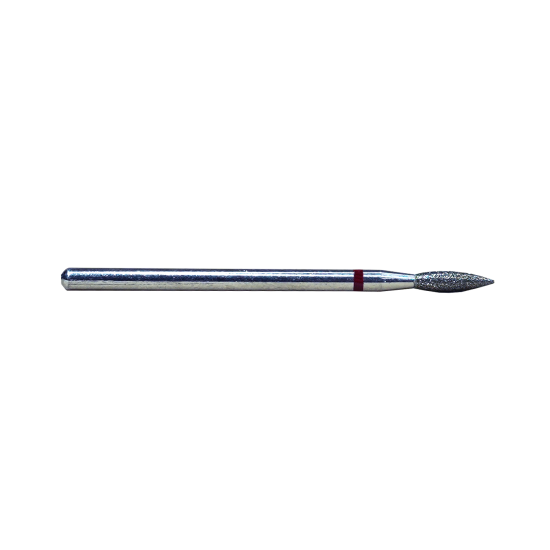 Broca de Manicure Russa - Chama Bicuda 2.3x8mm (fina) -