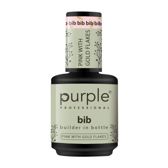 BIB - Builder In Bottle Pink With Gold Flakes 15 ml
