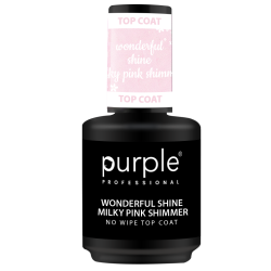 Wonderful Shine Milky Pink Shimmer No Wipe Top Coat 15 ml