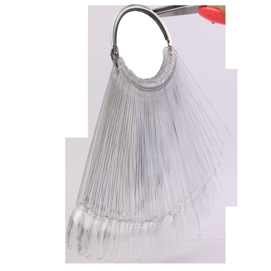 Mostru&aacute;rio Transparente 50 Tips com Argola am&ecirc;ndoa -