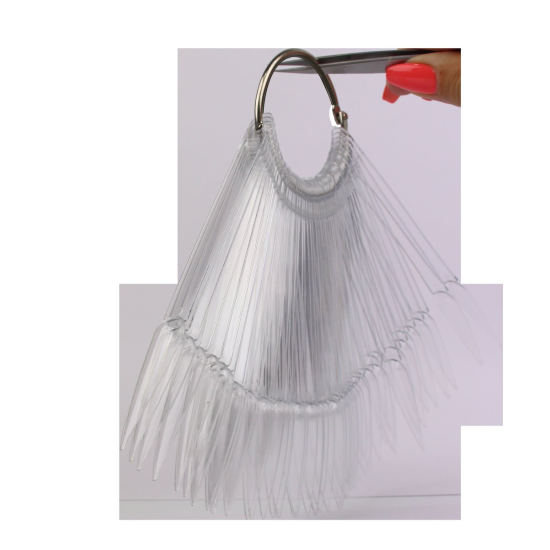 Mostru&aacute;rio Transparente 50 Tips com Argola stiletto -