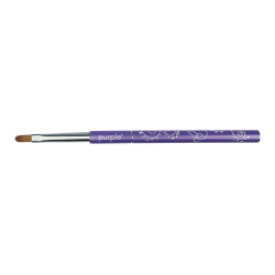 Pincel Nylon Oval Gel #4 metallic handle -