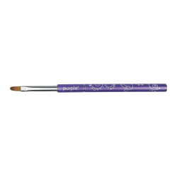 Pincel Nylon Oval Gel #6 metallic handle -