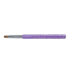 Pincel Nylon Oval Gel e Acrygel #8 metallic handle -