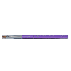 Pincel Nylon Oval Gel #2 metallic handle -