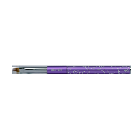 Pincel Nylon Nail Art Fork metallic handle -