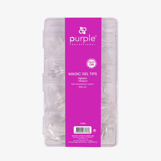 Magic Gel Tips Press On - Square - Medium 504 uni