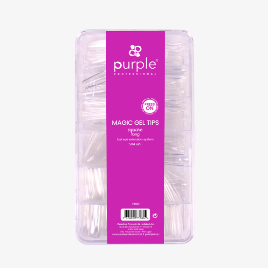 Magic Gel Tips Press On - Square - Long 504 uni