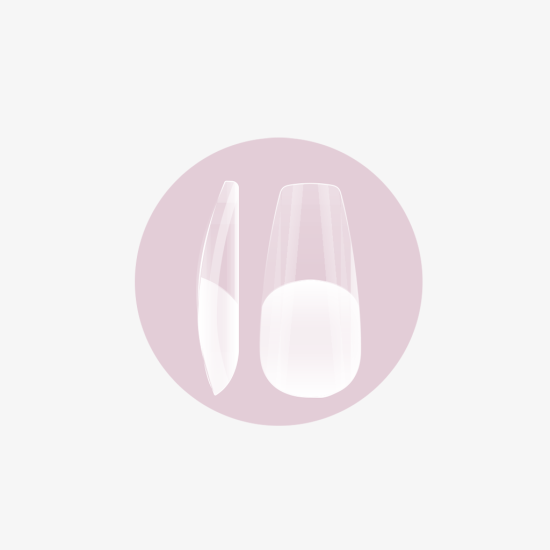 Soft Gel Tips Press On - Ballerina - Medium Half Matte