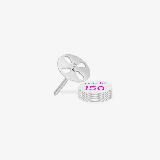 Base Metálica 20mm de Discos Adesivos Circulares P/ Pedicure C/ 50 Recargas 150gr -