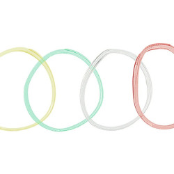 El&aacute;sticos Cabelo Rubber Band Cores Sortidas 50 Unidades