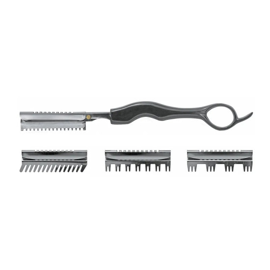 Navalha Platinum Ripar com 4 Pentes