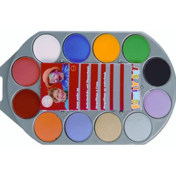 Pintura Corporal Base de Água Paleta 12 Cores