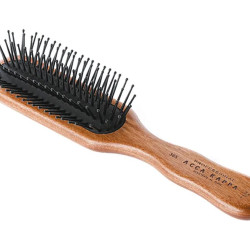 Escova Cabelo Pneum&aacute;tica Retangular Acca Kappa 365 Madeira 20.5 cm