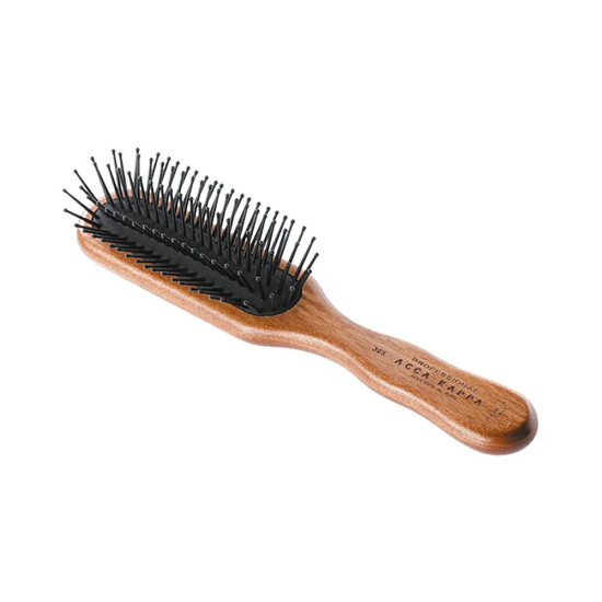 Escova Cabelo Pneum&aacute;tica Retangular Acca Kappa 365 Madeira 20.5 cm