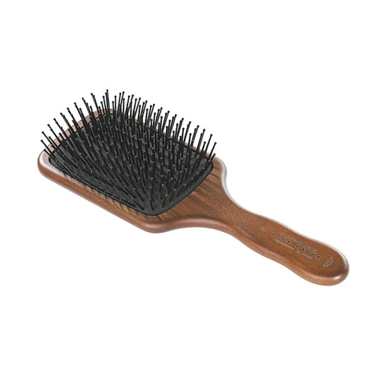 Escova Cabelo Pneum&aacute;tica Retangular Acca Kappa 960 Madeira 24.5 cm